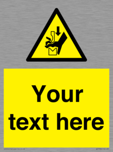 WV7788: Custom warning hand crushing between press brake tool