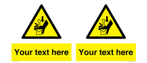 WV7788: Custom warning hand crushing between press brake tool