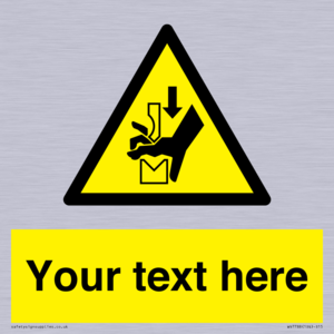 WV7788: Custom warning hand crushing between press brake tool