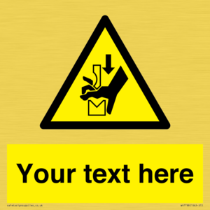 WV7788: Custom warning hand crushing between press brake tool