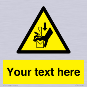 WV7788: Custom warning hand crushing between press brake tool