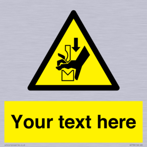 WV7788: Custom warning hand crushing between press brake tool