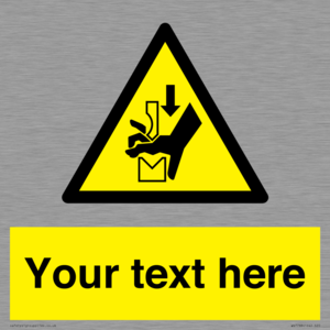 WV7788: Custom warning hand crushing between press brake tool