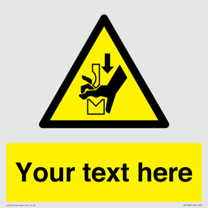 WV7788: Custom warning hand crushing between press brake tool