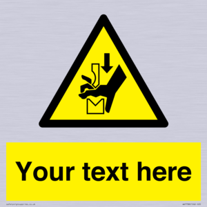 WV7788: Custom warning hand crushing between press brake tool