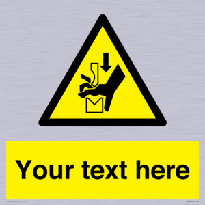 WV7788: Custom warning hand crushing between press brake tool