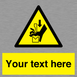 WV7788: Custom warning hand crushing between press brake tool