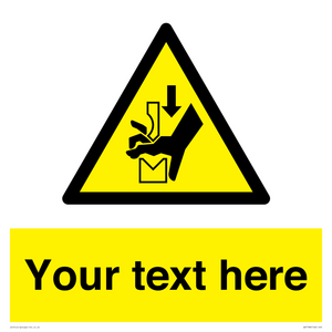 WV7788: Custom warning hand crushing between press brake tool