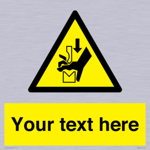 WV7788: Custom warning hand crushing between press brake tool