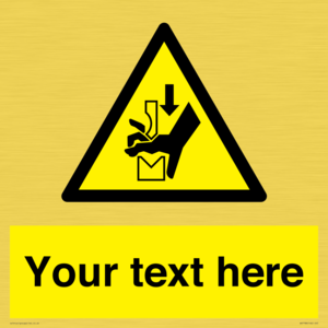 WV7788: Custom warning hand crushing between press brake tool