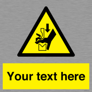 WV7788: Custom warning hand crushing between press brake tool