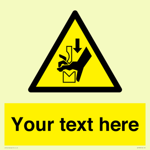 WV7788: Custom warning hand crushing between press brake tool