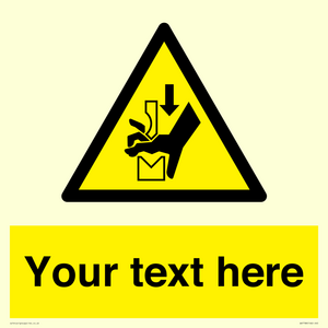 WV7788: Custom warning hand crushing between press brake tool