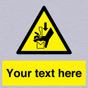 WV7788: Custom warning hand crushing between press brake tool