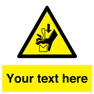 WV7788: Custom warning hand crushing between press brake tool
