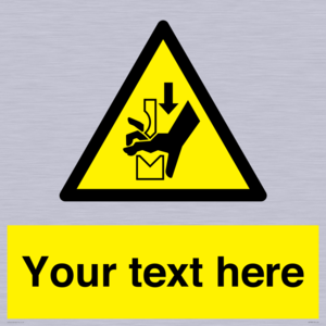WV7788: Custom warning hand crushing between press brake tool