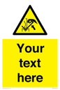 WV7789: Custom warning hand crushing between press brake and material