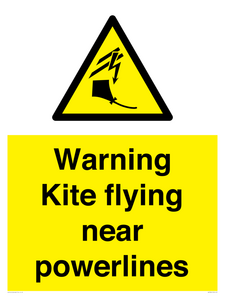 WV7804: Warning Kite flying near powerlines