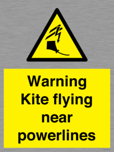 WV7804: Warning Kite flying near powerlines