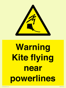 WV7804: Warning Kite flying near powerlines