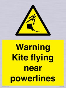 WV7804: Warning Kite flying near powerlines