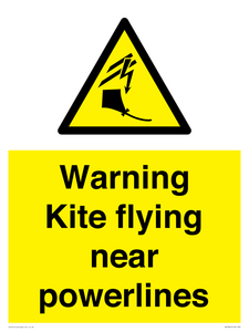 WV7804: Warning Kite flying near powerlines
