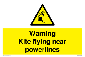 WV7804: Warning Kite flying near powerlines