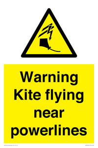 WV7804: Warning Kite flying near powerlines