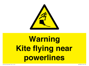 WV7804: Warning Kite flying near powerlines