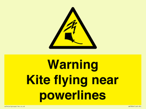 WV7804: Warning Kite flying near powerlines