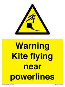 WV7804: Warning Kite flying near powerlines