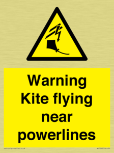 WV7804: Warning Kite flying near powerlines