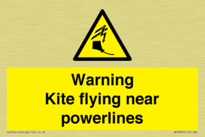 WV7804: Warning Kite flying near powerlines