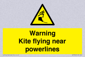 WV7804: Warning Kite flying near powerlines