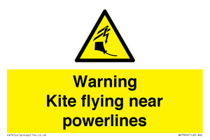 WV7804: Warning Kite flying near powerlines