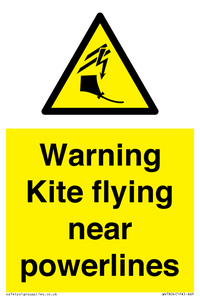 WV7804: Warning Kite flying near powerlines