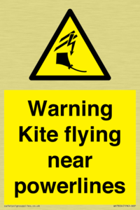 WV7804: Warning Kite flying near powerlines
