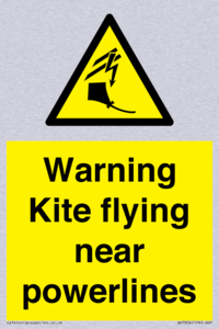 WV7804: Warning Kite flying near powerlines