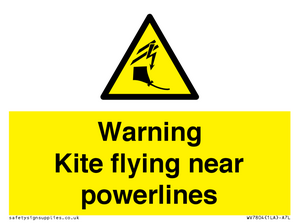 WV7804: Warning Kite flying near powerlines