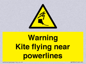 WV7804: Warning Kite flying near powerlines
