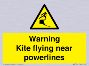 WV7804: Warning Kite flying near powerlines