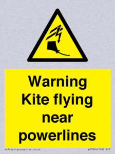 WV7804: Warning Kite flying near powerlines