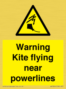 WV7804: Warning Kite flying near powerlines