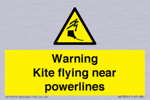 WV7804: Warning Kite flying near powerlines