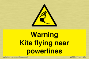 WV7804: Warning Kite flying near powerlines
