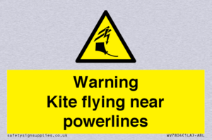 WV7804: Warning Kite flying near powerlines
