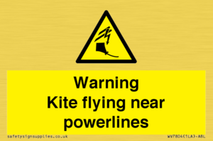 WV7804: Warning Kite flying near powerlines