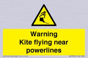 WV7804: Warning Kite flying near powerlines