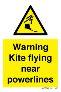 WV7804: Warning Kite flying near powerlines