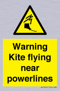 WV7804: Warning Kite flying near powerlines